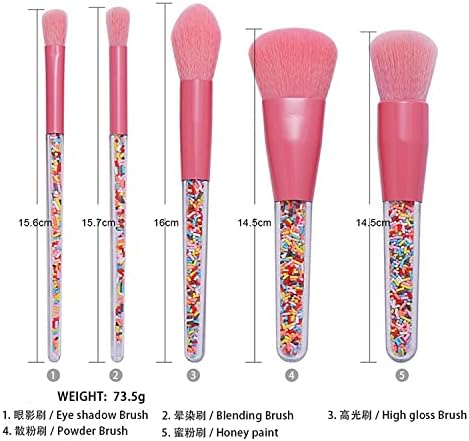 WYBFZTT-188 5 adet Kristal Makyaj Fırçalar Set Renkli Güzel Vakfı Karıştırma Fırçası Makyaj Aracı (Renk: B)