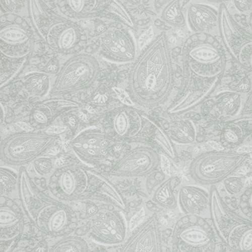 Mook Fabrics Flanel Mükemmel Paisley, Kemik Beyazı, 15 Yarda Cıvatası