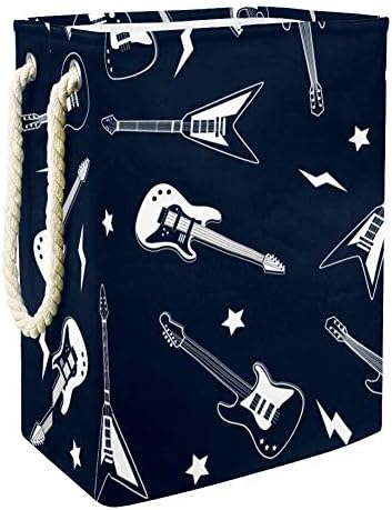 Inhomer Gitar Desen 300D Oxford PVC Su Geçirmez Giysiler Sepet Büyük çamaşır sepeti Battaniye Giyim Oyuncaklar Yatak