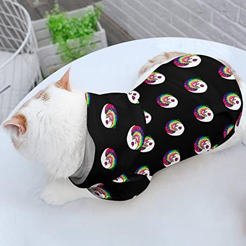 Drippy Trippy Batik Yin Yang Köpek ve Kedi Kostümleri Sevimli Pet Hoodie Takım Elbise Şapka Sevimli Kıyafetler Giysileri