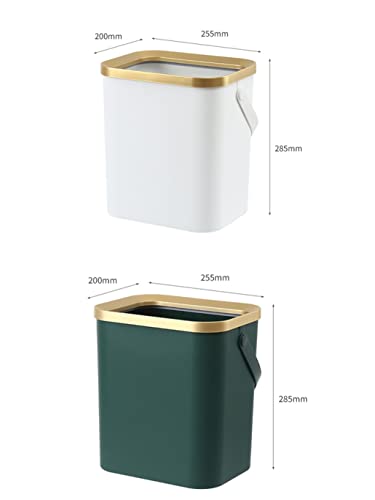MFCHY Altın çöp tenekesi Mutfak Banyo için Dört Ayaklı İtme Tipi Plastik Dar çöp tenekesi kapaklı ( Renk : Gri , Boyut