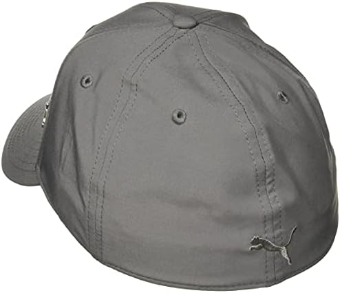 PUMA unisex yetişkin Streç Fit Beyzbol Şapkası, Gri/Gümüş, Küçük-Orta ABD