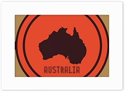DIYthinker Avustralya Haritası Kırmızı ve Siyah Çizim Fotoğraf Montaj Çerçevesi Resim Sanat Boyama Masaüstü 5x7 inç