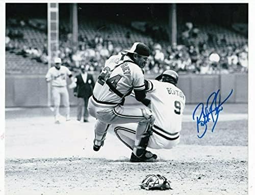 BUTCH BENTON CLEVELAND Kızılderilileri EYLEMİ imzalandı 8x10-İmzalı MLB Fotoğrafları