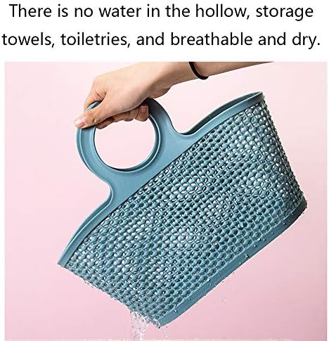 JQZLXXZL Mavi Banyo Duş Banyo Tuvalet Taşınabilir Banyo Sepeti Banyo Depolama Sepeti (Renk: Pembe, Boyutu: Küçük)