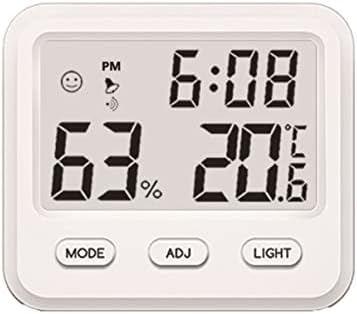 Veemoon Kapalı Saat Kapalı Higrometre Olmadan Ev için Bebek Odası Beyaz Ofis nem ölçer Pil