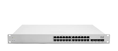 Cisco Meraki MS320 - 24P L3 Bulut Yönetilen 24 Bağlantı Noktalı GigE 370W PoE + Anahtarı [PN: MS320-24P-HW] (Yenilendi)