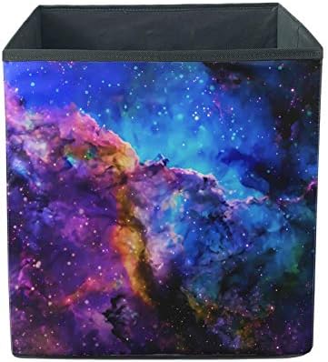 AFPANQZ Yıldızlı Galaksi Dekoratif Saklama Kutuları Sepeti, 13x 13 x 13 Büyük Çamaşır Odası Depolama, Dolap Rafları