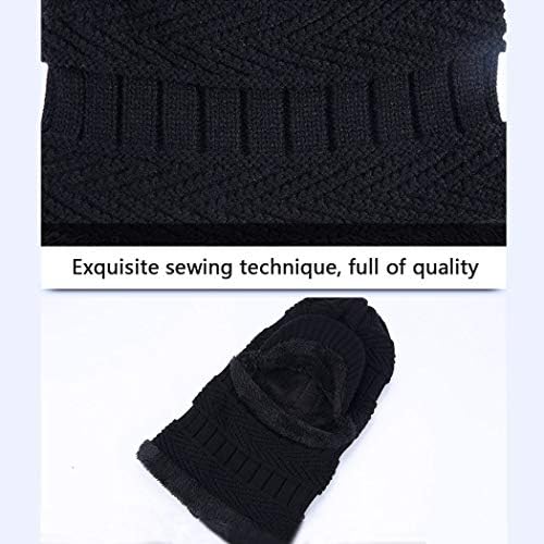 Sıcak Örme Seti, Kış Örgü Bere Şapka Boyun İsıtıcı Eşarp ve dokunmatik ekran eldiveni Seti Erkekler Kadınlar için