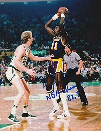 BOB MCADOO LOS ANGELES LAKERS 1982, 85 NBA ŞAMPİYONU AKSİYON imzalı 8x10-İmzalı NBA Fotoğrafları