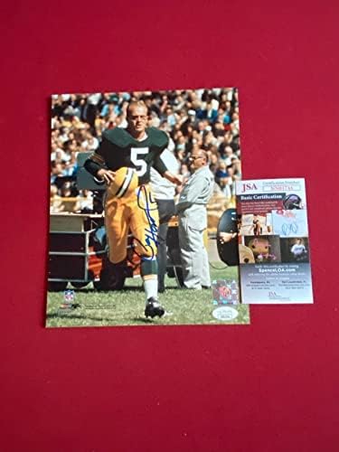 Paul Hornung, İmzalı (Takılı Anılar) 8x10 Fotoğraf (Paketleyiciler) Vintage İmzalı NFL Fotoğrafları