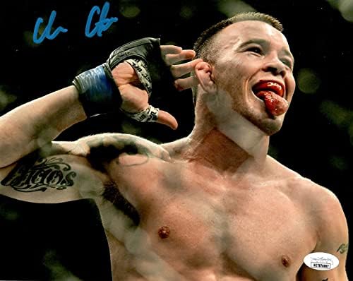 Colby Covington imzalı imzalı 8x10 fotoğraf UFC JSA Tanık Usman Masvidal