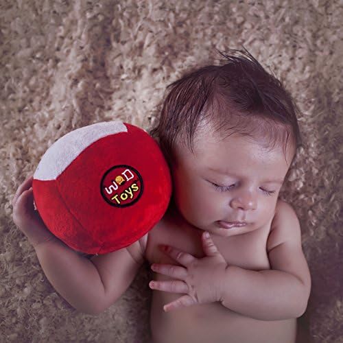 Çıngırak ve Duyusal Sesler ile WOD toys® Bebek Med Ball Peluş Medball-Yenidoğanlar, Bebekler ve Bebekler için Güvenli,