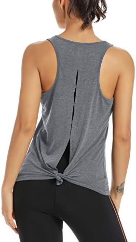Muznıuer Bayan Yoga Egzersiz Üstleri-Sevimli Aç Geri Koşu Spor Giyim Spor Gömlek Kadınlar için