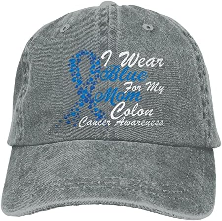 ZSIXJNB Kolon Kanseri Farkındalık Şapka Giyiyorum Mavi Annem için Bayan Golf Şapka Hediye