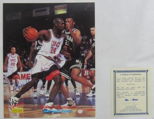 Sherell Ford İmzalı Otomatik İmza 1995 İmza Çaylaklar 8x10 Basketbol Kartı w - İmzalı NBA Fotoğrafları