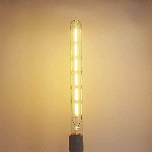 Vintage Tübüler LED filament ampul Kısılabilir T30 3 W LED ışık Ampul, E26 Tabanı, Temizle Sıcak Beyaz 2700 K, 30