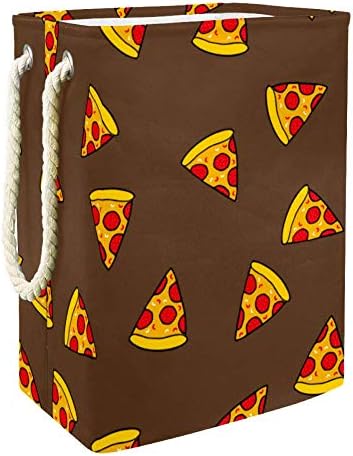 Inhomer Parça Pizza Desen 300D Oxford PVC Su Geçirmez Giysiler Sepet Büyük çamaşır sepeti Battaniye Giyim Oyuncaklar