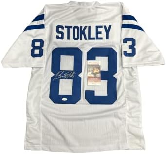 Brandon Stokley Indianapolis Colts İmzalı İmza Özel Jersey Beyaz JSA Tanık Sertifikalı