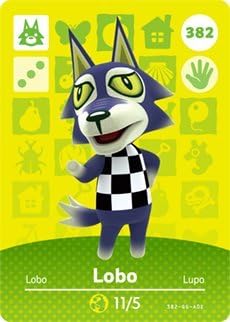 Lobo-Nintendo Animal Crossing Mutlu Ev Tasarımcısı Serisi 4 Amiibo Kartı-382