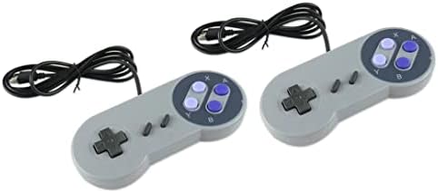2 Adet USB Famicom Denetleyici Joypad Gamepad için Uygun Süper Nintendo NES SNES için Uygun Dizüstü / Bilgisayar /