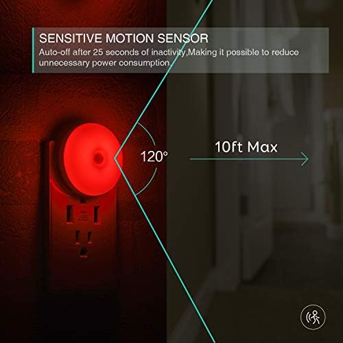 Hareket Sensörü Gece Lambası, Fiş, Akıllı Hareket Sensörü, Enerji Verimli, Banyo için Hareket Gece Lambası, Yatak