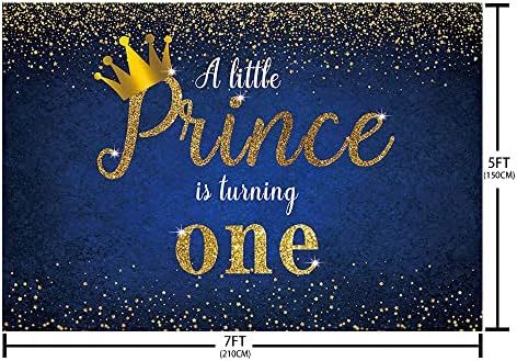 Sendy 7x5ft Prens 1st Doğum Günü Zemin Küçük Bir Prens Dönüyor Bir Parti Süslemeleri Malzemeleri Çocuk Altın Taç Glitter