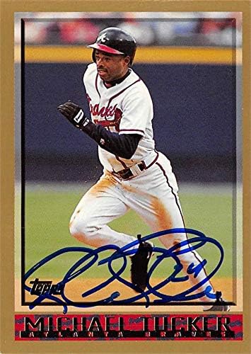 İmza Deposu 621236 Michael Tucker İmzalı Beyzbol Kartı-Atlanta Braves, 67 1998 Topps-No. 410
