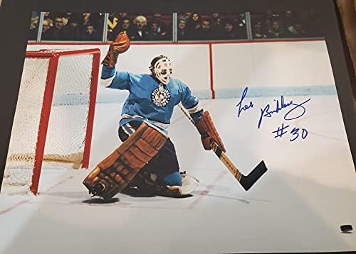 İmzalı Les Binkley 11x14 Pittsburgh Penguins fotoğrafı