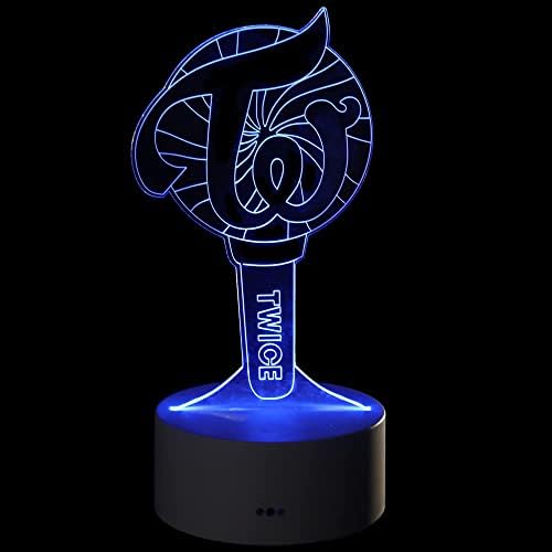 YX & ST Kpop İki Kez 16 Renk LED Gece Lambası Uzaktan Kumanda ile USB Akrilik Ev Odası Dekorasyon