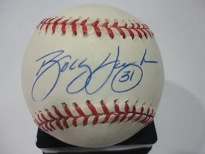 Bobby Hughes Milwaukee Brewers, coa İmzalı Beyzbol Topları ile İmzalı N. l. Beyzbol İmzaladı