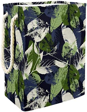 Inhomer Yapraklar Baskı Desen 300D Oxford PVC Su Geçirmez Giysiler Sepet Büyük çamaşır sepeti Battaniye Giyim Oyuncaklar