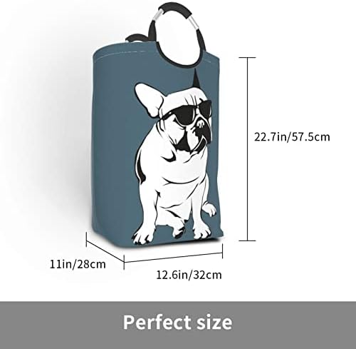 50l Kare Kirli giysi saklama Çantası Katlanabilir / Saplı / Fransız Köpek İçin Uygun Banyo Dolabı Ev Depolama Seyahat
