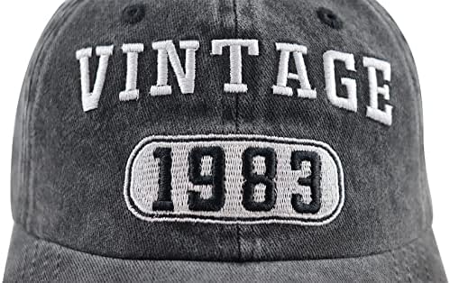 Vintage 1983 beyzbol şapkası Erkekler Kadınlar için, Komik Ayarlanabilir Pamuk İşlemeli 40th Doğum Günü beyzbol şapkası