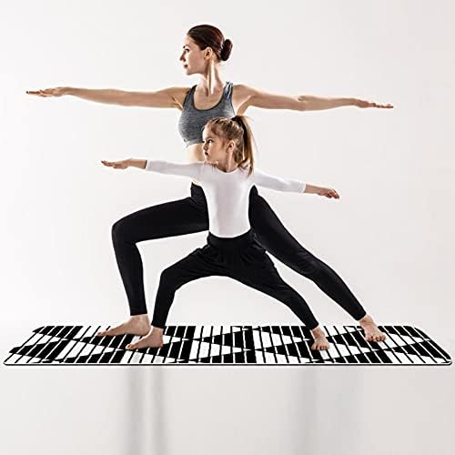 Kalın Kaymaz Egzersiz ve Fitness 1/4 yoga mat Siyah Beyaz Geometrik Üçgen Baskı Yoga Pilates ve Zemin Fitness Egzersiz