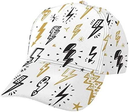 Beyzbol şapkası Ayarlanabilir Komik Yıldırım Cıvata Kapaklar Klasik Moda Baskı Dimi şoför şapkaları Kadın Erkek Kız