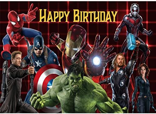 Qıngyann 5x3ft Marvel Avengers Mutlu Yıllar Zemin