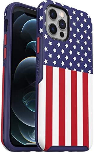 OtterBox iPhone 12 ve 12 Pro Simetri Serisi Kılıf-AMERİKAN bayrağı, ultra şık, kablosuz şarj uyumlu, yükseltilmiş