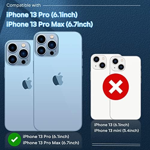 Apple iPhone 13 Pro/iPhone 13 Pro Max Kamera Lens Koruyucusu için Casetego, [2 Paket] Karanlıkta Parlayan Çizilmez