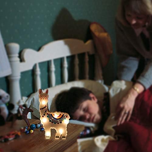 Lama Hediyeler Oyuncaklar Çocuklar için Duvar Dekorasyon Gece Lambası, Alpaka 3D İllusion Lamba Gece Lambası, Light