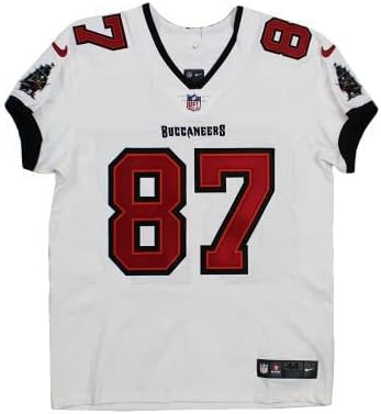 Rob Gronkowski İmzalı Tampa Bay Korsanları Nike Elite Beyaz NFL Forması - İmzalı NFL Formaları