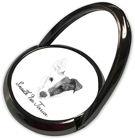3dRose Alexis Design-Köpek Irkı-Siyah Beyaz Pürüzsüz Tilki Terrier Köpek Portresi. Köpek Irkı Hediye-Telefon Zil Sesi