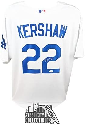 Clayton Kershaw İmzalı Los Angeles Dodgers Nike LG Beyzbol Forması - JSA LOA İmzalı MLB Formaları