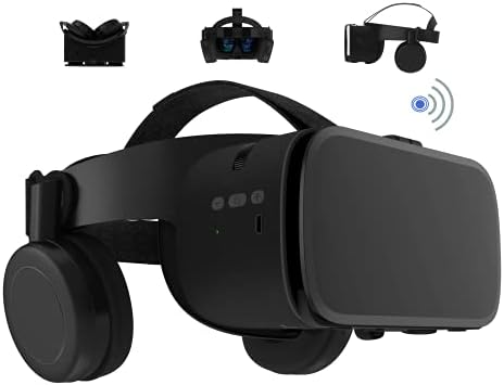 Kablosuz Uzaktan Bluetooth'lu 3D Sanal Gerçeklik VR Kulaklık, Filmler ve Video Oyunları için VR Gözlükleri IMAX, Android