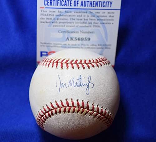 Don Mattingly PSA DNA Coa İmzası Amerikan Ligi OAL İmzalı Beyzbol 1 - İmzalı Beyzbol Topları