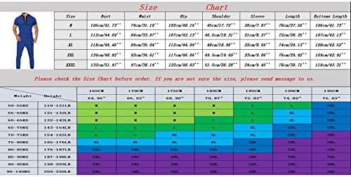 Stoota Mens Kısa Kollu Gömlek ve Uzun Pantolon Kıyafetler 2 Parça Eşofman, düz Renk Düzenli Fit Casual Spor Plaj Suit