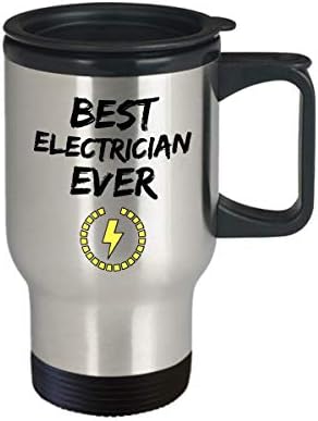Elektrikçi Seyahat Kupa Elektrik İşçisi İçin Şimdiye Kadarki En İyi Komik Hediye Kahve çay Bardağı 14oz Paslanmaz