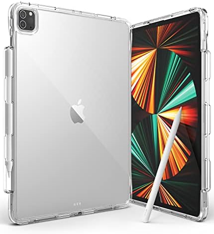 Ringke Fusion Plus [Kılıf + Kalemlik] iPad Pro 12.9 Kılıf ile Uyumlu (6. Nesil 2022, 5. Nesil 2021) Şeffaf Sert Arka