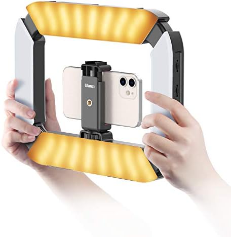 Smartphone Video Rig ULANZİ U200 Kamera Video Rig Telefon Video sabitleyici Smartphone için LED halka ışık selfi ışığı,