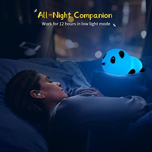 SALUOKE kreş gece lambası 7-Renk: USB şarj edilebilir sevimli bebek ışığı dekoratif oda lambası ile çocuklar için